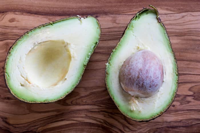 Image of opened avocado halves