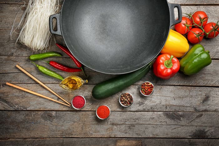 Photo of cast iron wok