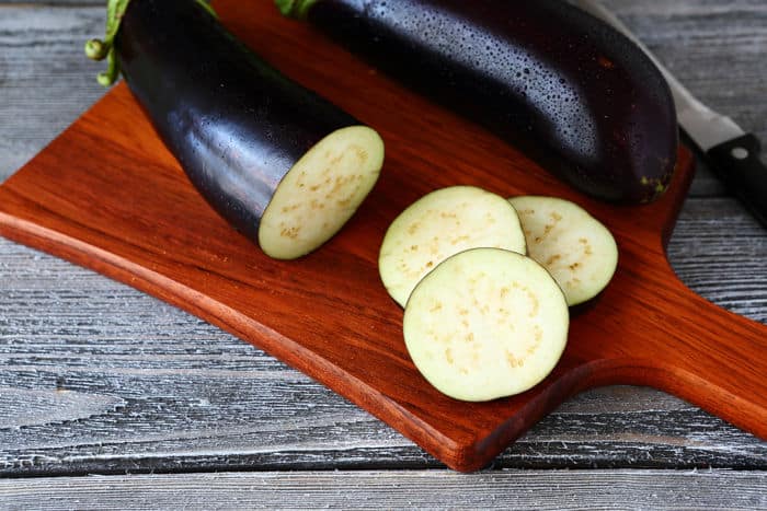 Eggplant sliced