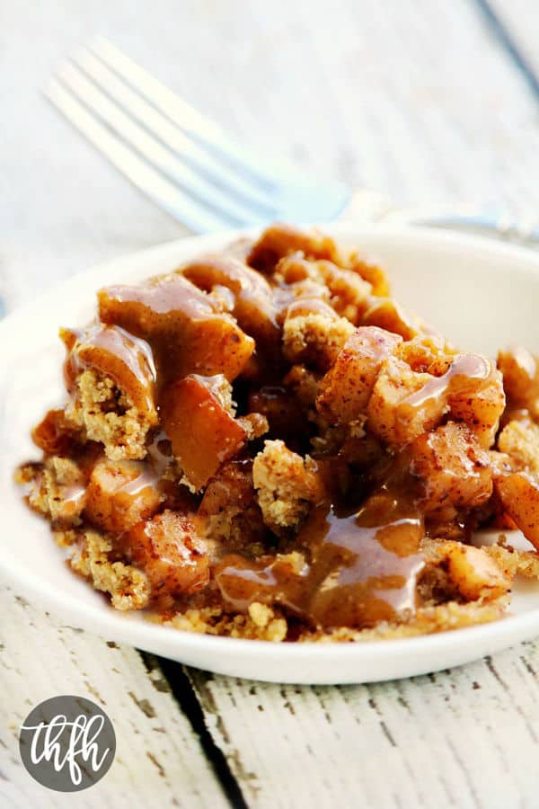 Apple Crumble with Caramel Sauce