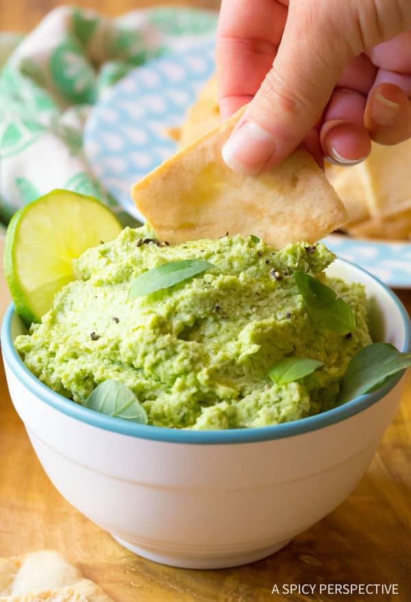 Creamy Avocado Edamame Hummus