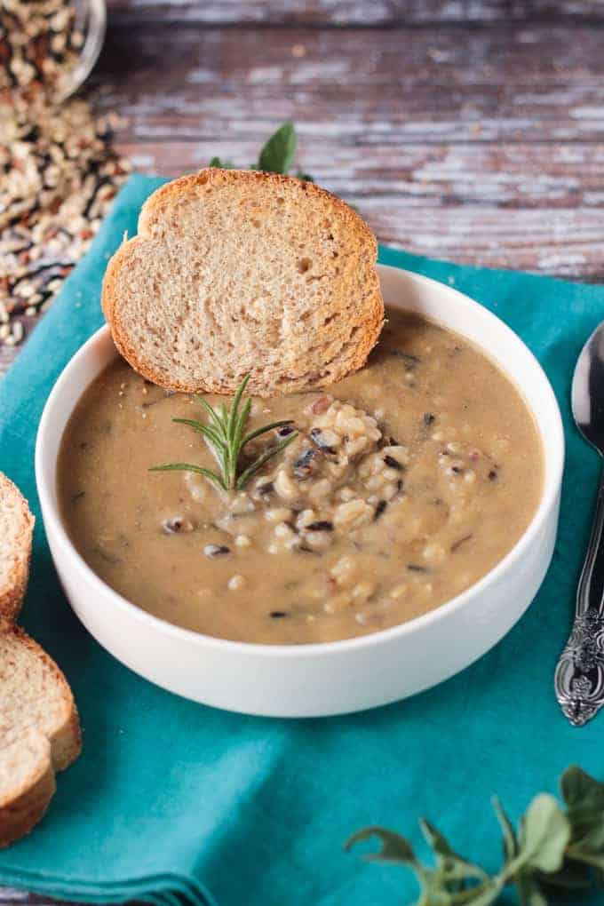 Creamy Leek and Wild Rice Soup