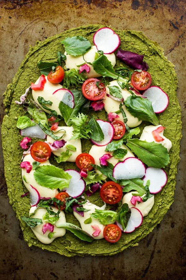 Green Split Pea & Spinach Pizza Crust