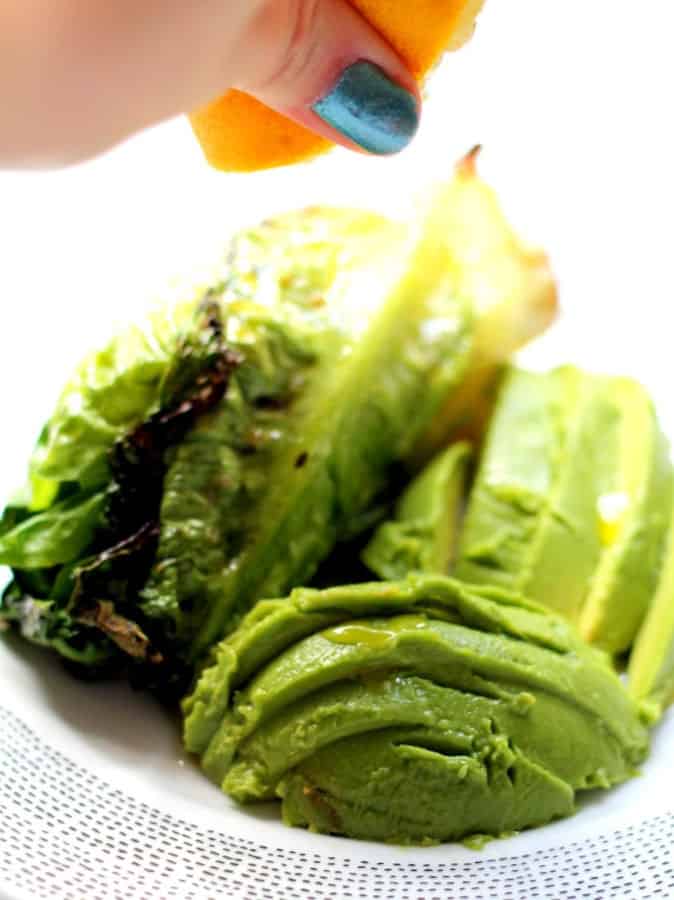 10-Minute Grilled Lettuce and Avocado Salad