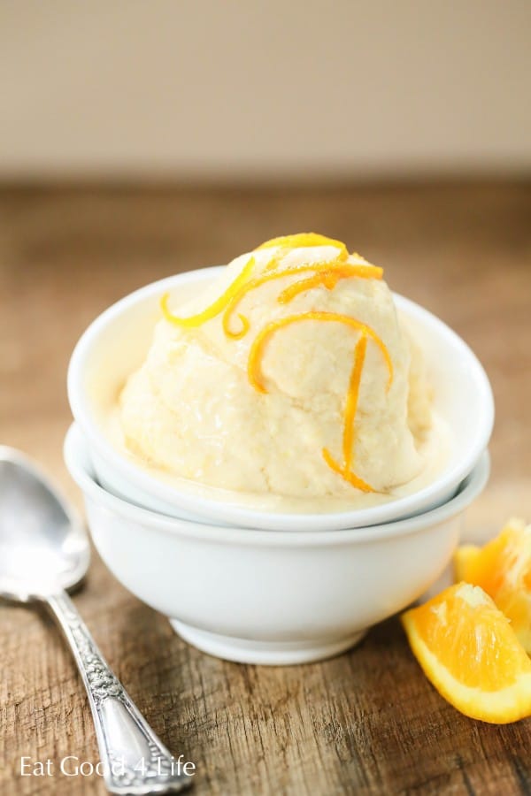 4-Ingredient Vegan Orange Creamsicle Ice Cream