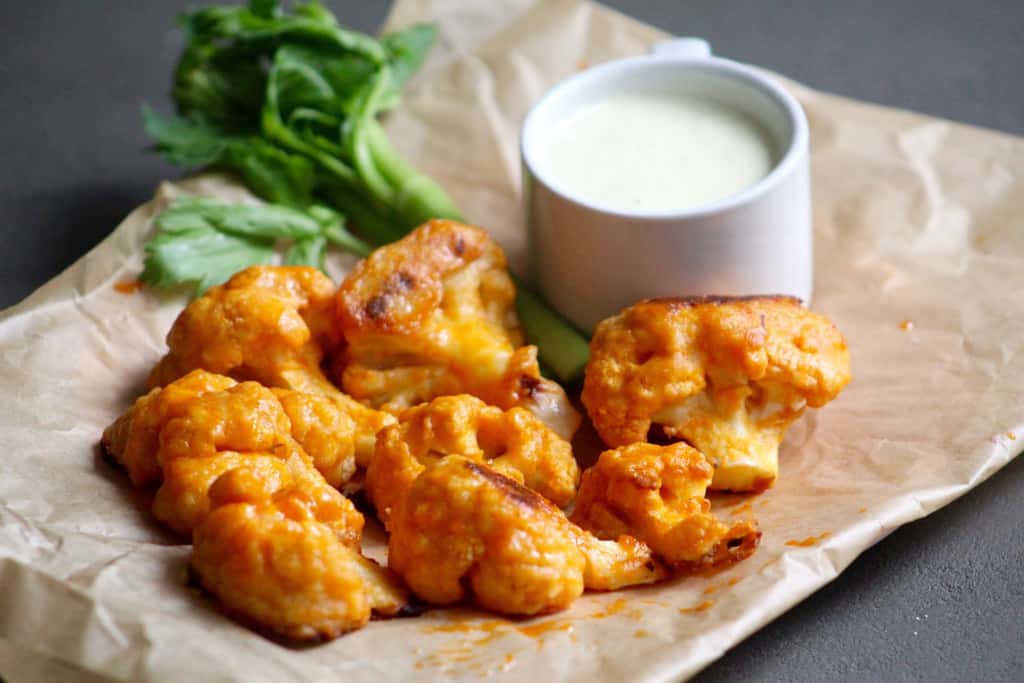 5-Ingredient Cauliflower Buffalo Wings