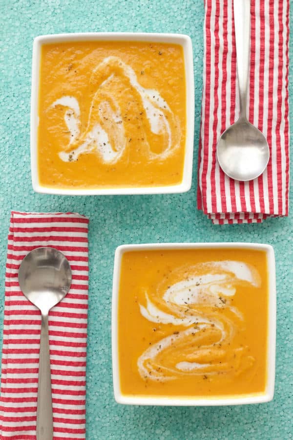 Spicy Thai Carrot and Sweet Potato Soup