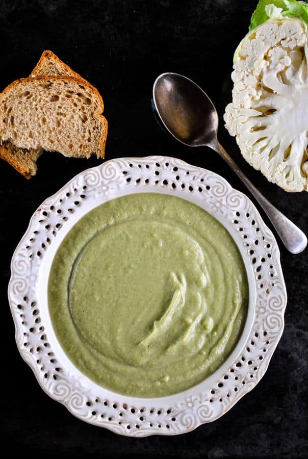 Cream of Broccoli and Cauliflower Soup