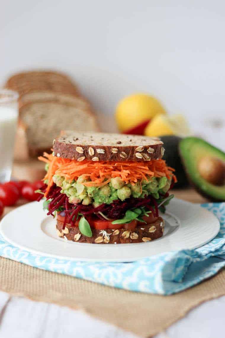 Avocado Chickpea Salad Sandwich