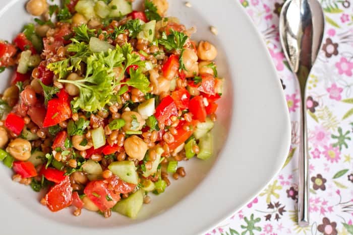 Back On Track Wheat Berry and Bean Salad