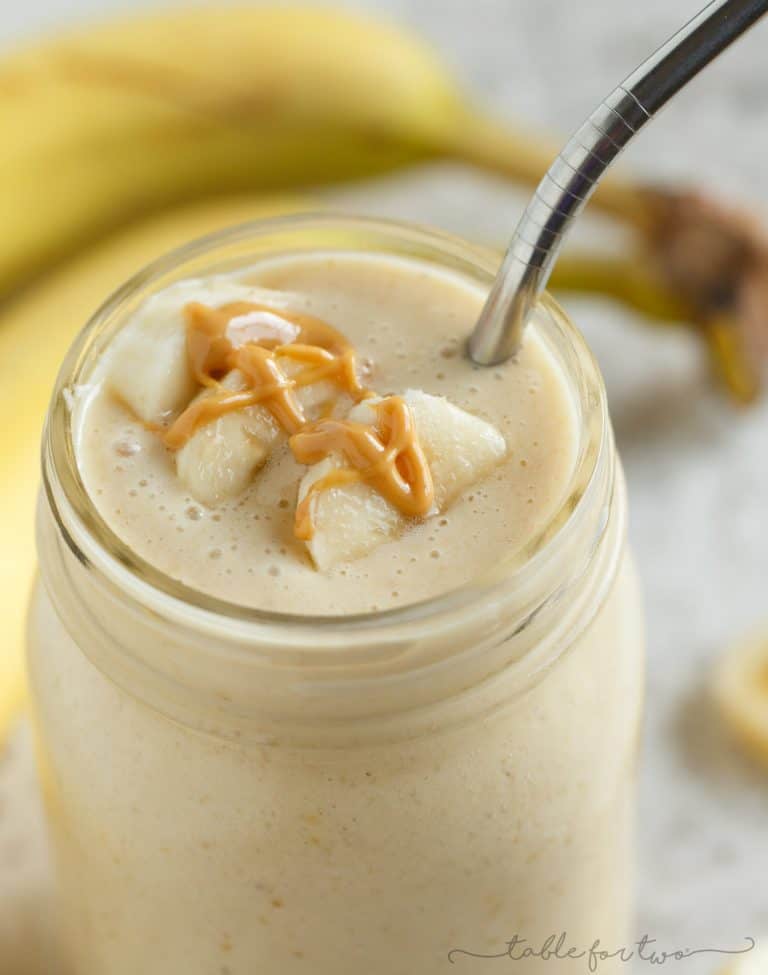 Banana Peanut Butter and Date Smoothie