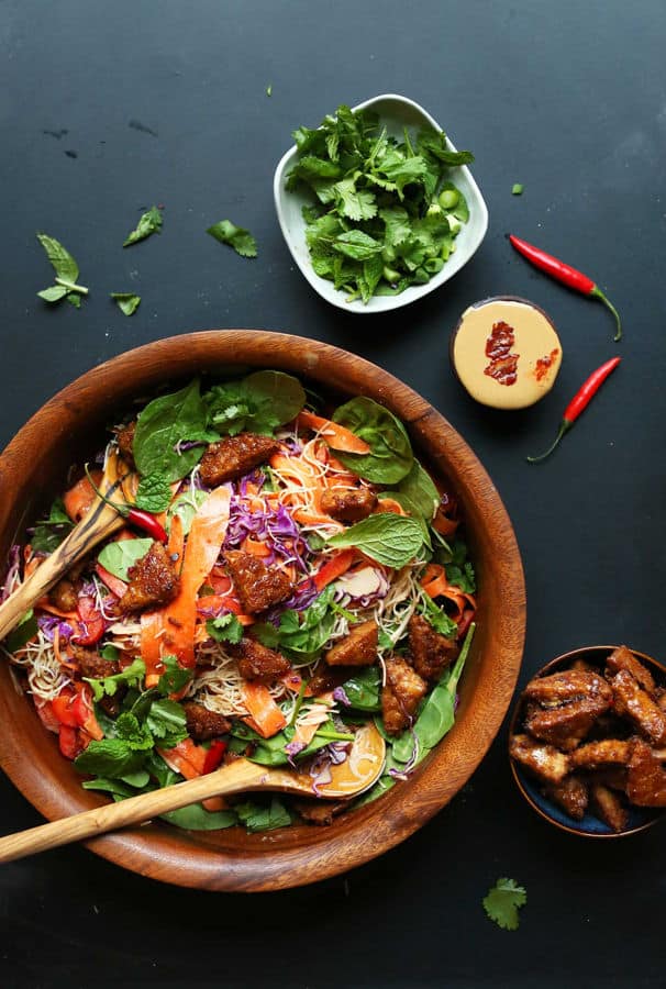 Blissed-out Thai Salad With Peanut Tempeh