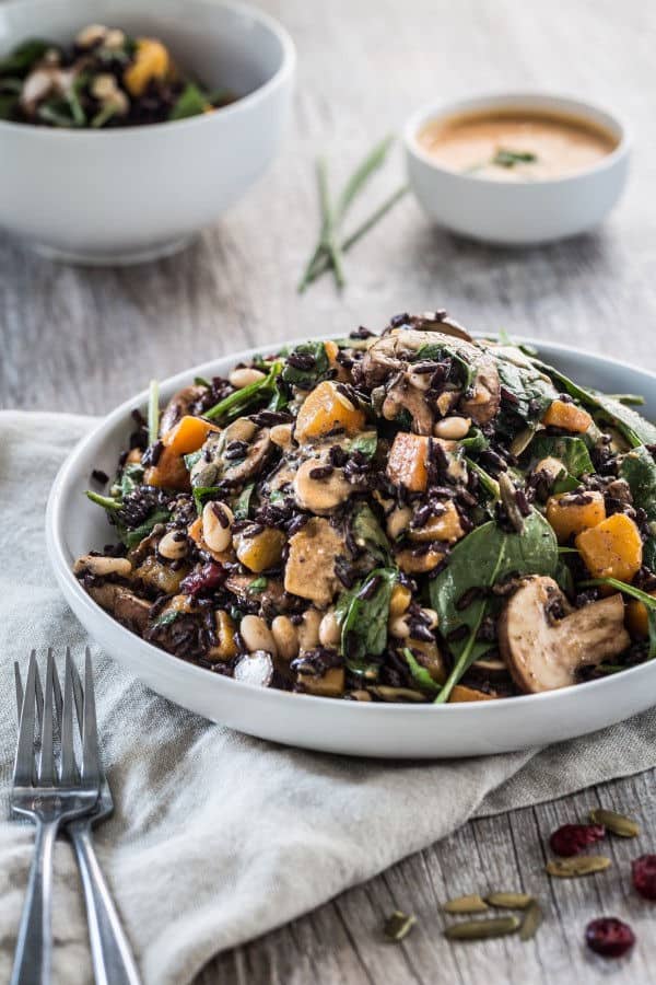 Butternut Squash Black Rice Bean Salad