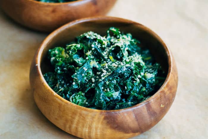 Caesar Salad with Crunchy Hemp Seeds + Lemon Zest