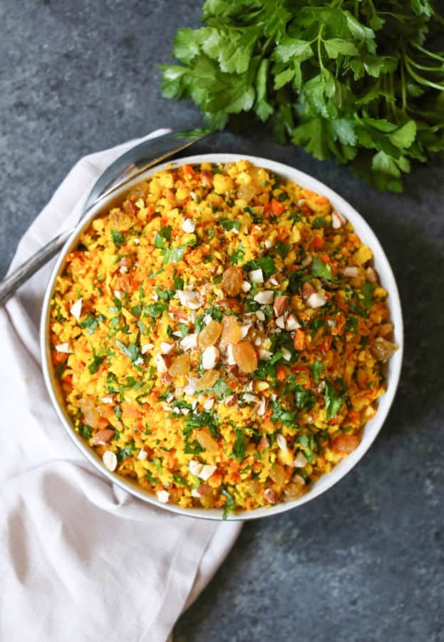 Cauliflower-Carrot Golden “Rice”