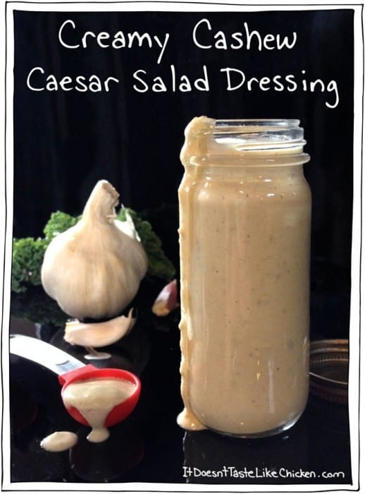 Creamy Cashew Caesar Salad Dressing