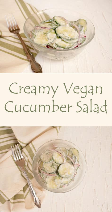 Creamy Cucumber Salad with Red Onion And Dill