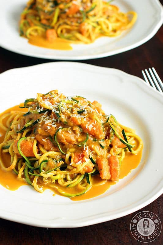 Curried Zucchini Noodles with Sweet Potato