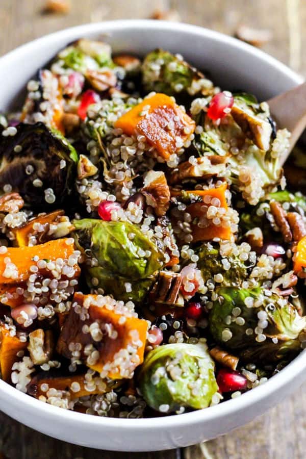 Fall Brussels Sprouts Quinoa Salad