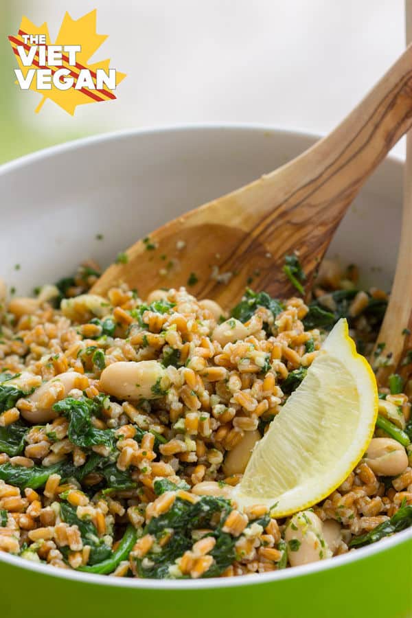 Farro, Cannellini Bean, And Parsley Pesto Salad