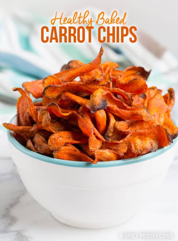 Healthy Baked Carrot Chips