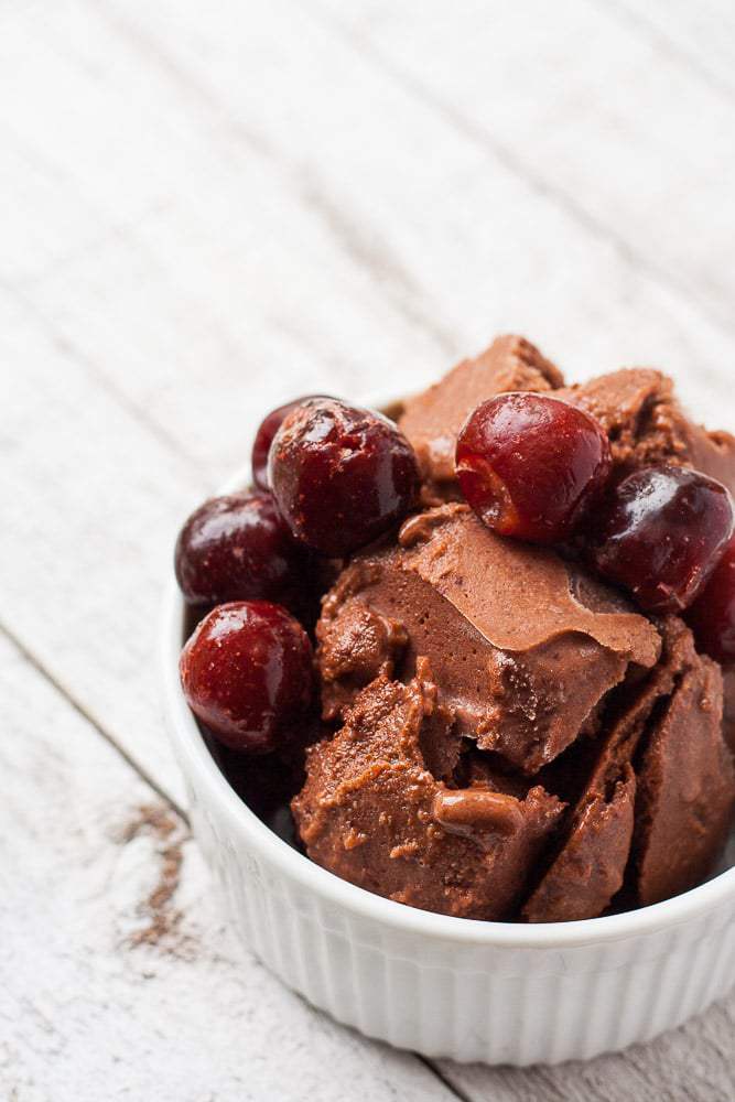 Healthy Chocolate Cherry Ice Cream