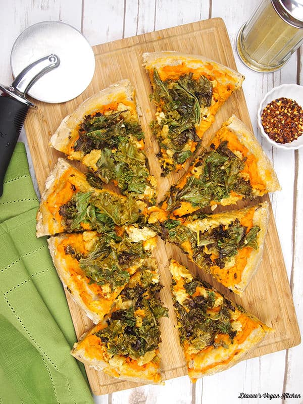 Kale and Sweet Potato Pizza