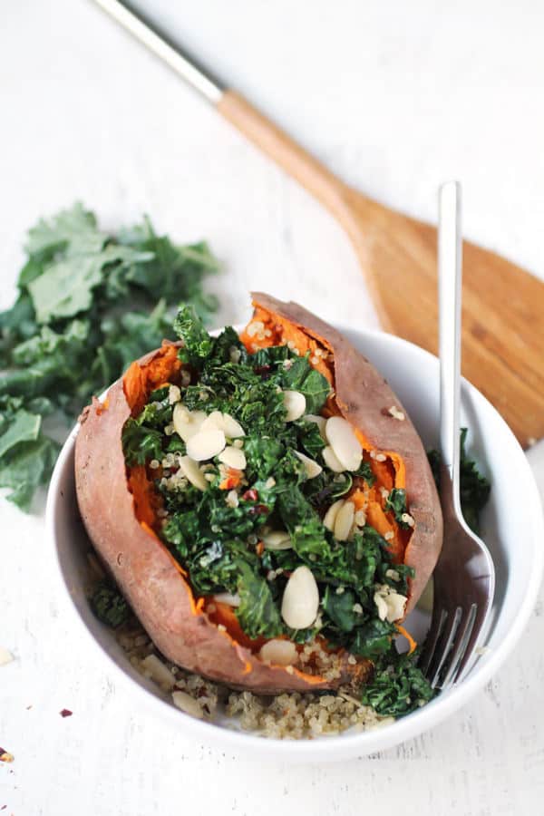 Kale & Quinoa Stuffed Sweet Potato