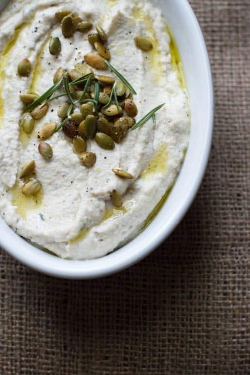 Lemon Herb Cauliflower Bean Dip