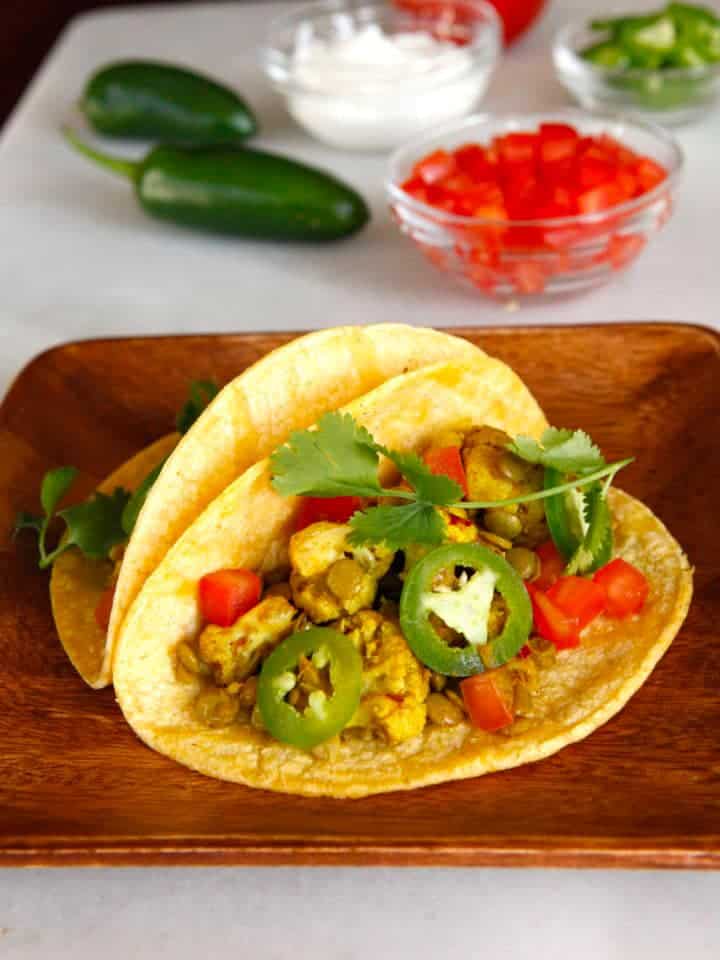 Lentil Cauliflower Tacos