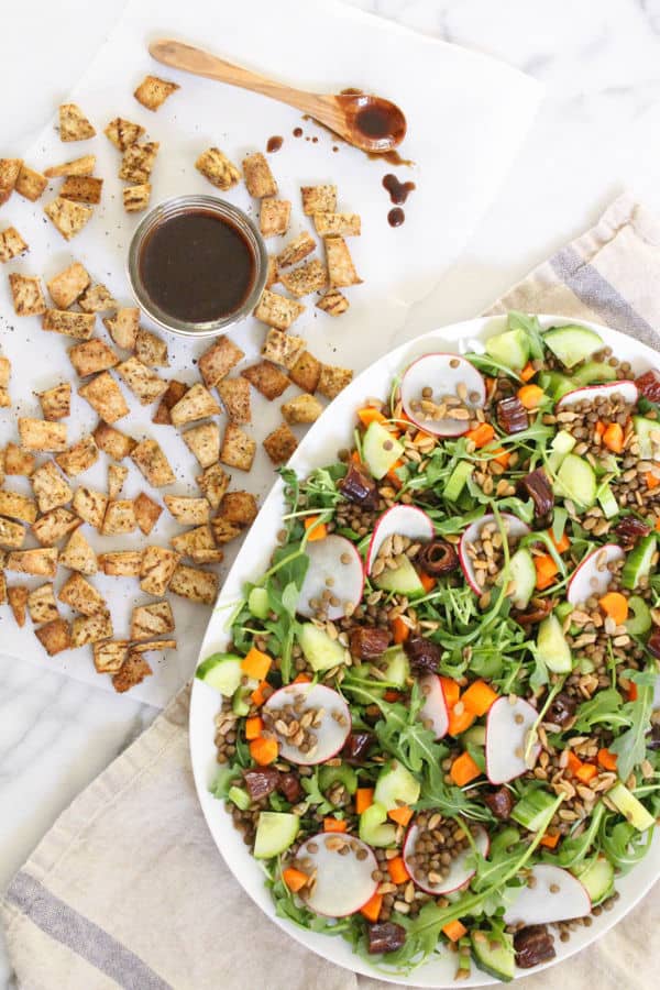 Lentil Fattoush Salad