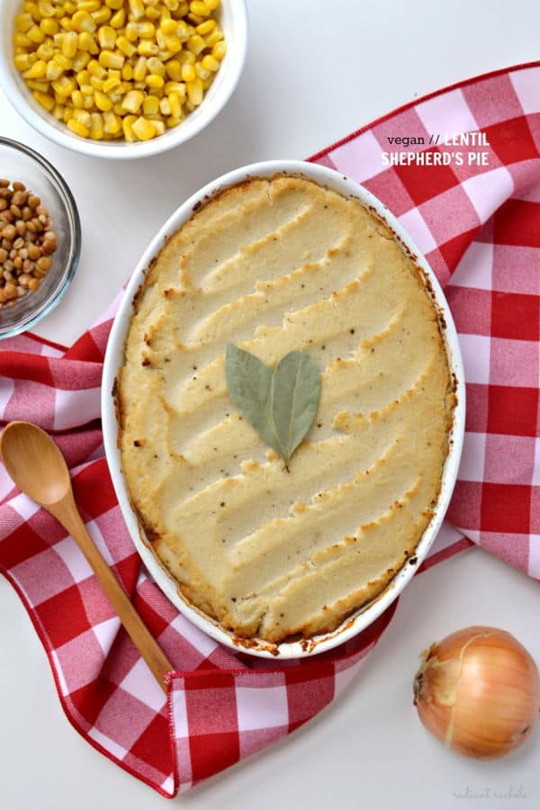 Lentil Shepherd’s Pie with Roasted Garlic Mashed Cauliflower