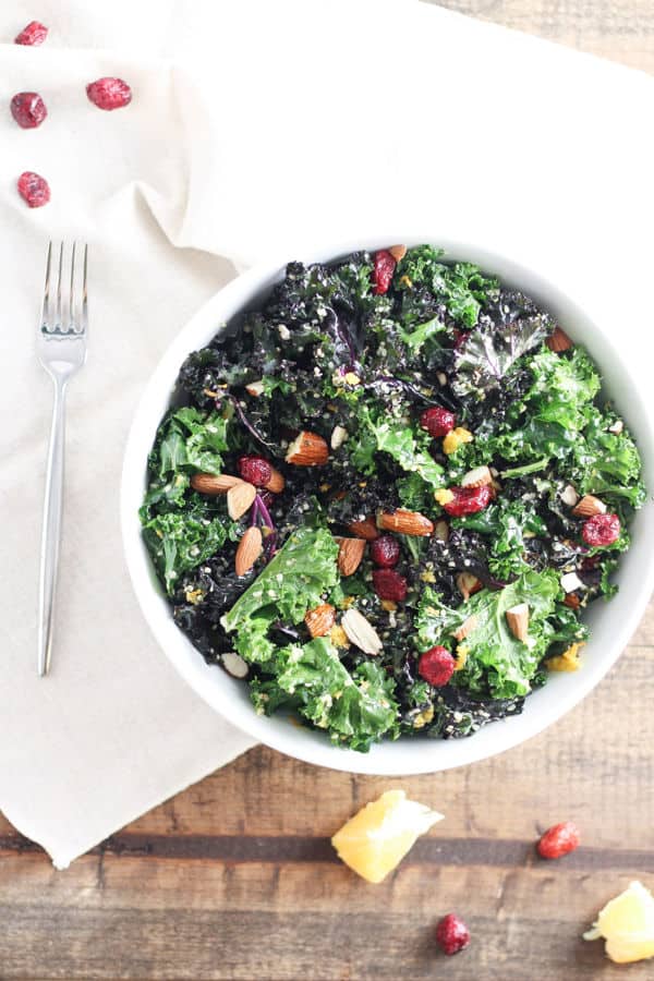 Make-Ahead Cranberry Orange Kale Salad