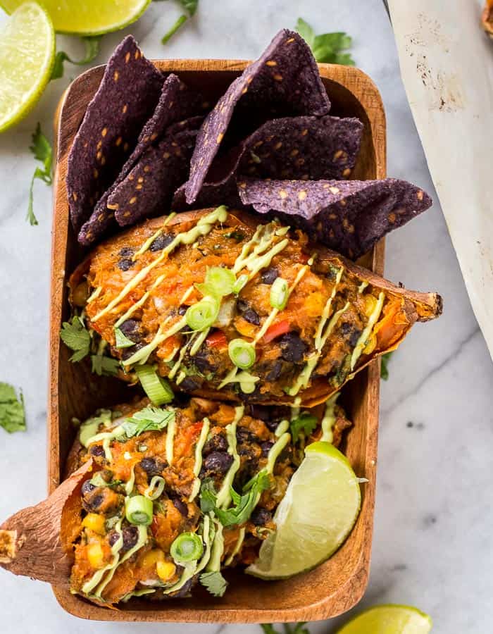 Mexican Stuffed Sweet Potato Skins