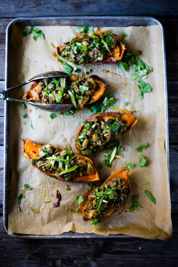 Moroccan Stuffed Sweet Potatoes