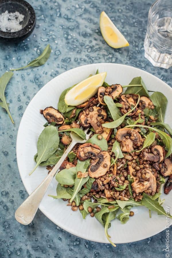 Mushroom, Lemon And Lentil Salad