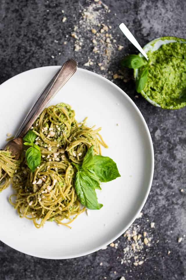 Oil Free Pesto with Basil and Avocado