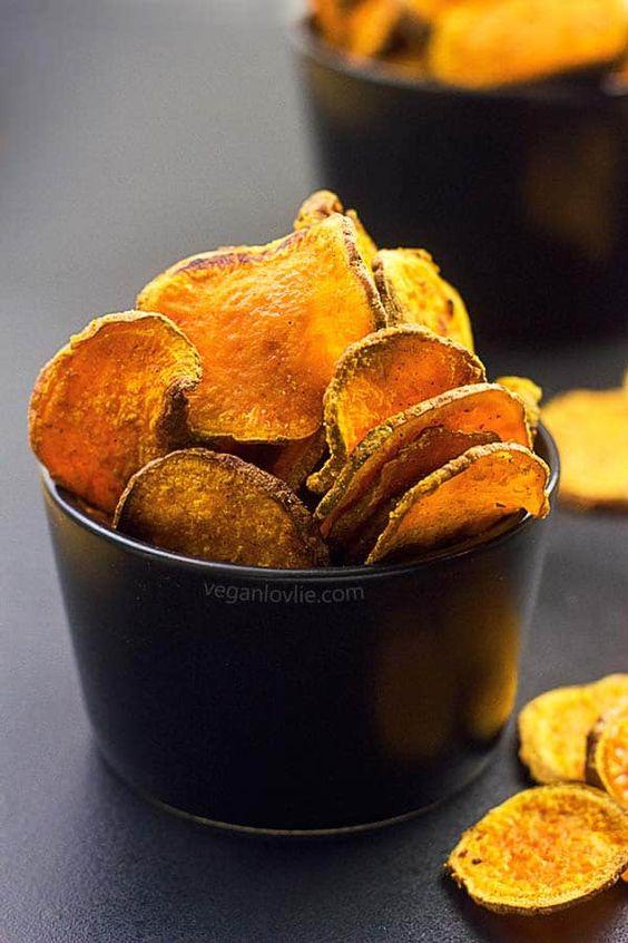 Oven-Baked Masala Sweet Potato Chips