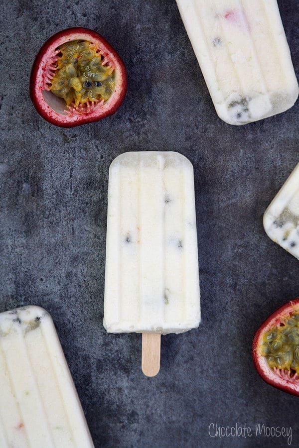 Passion Fruit and Coconut Milk Pops