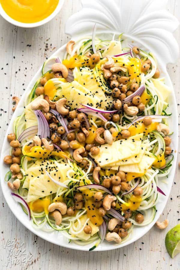 Pineapple Teriyaki Chickpea Zoodles