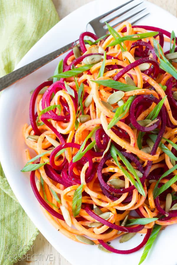 Raw Beet and Sweet Potato Salad