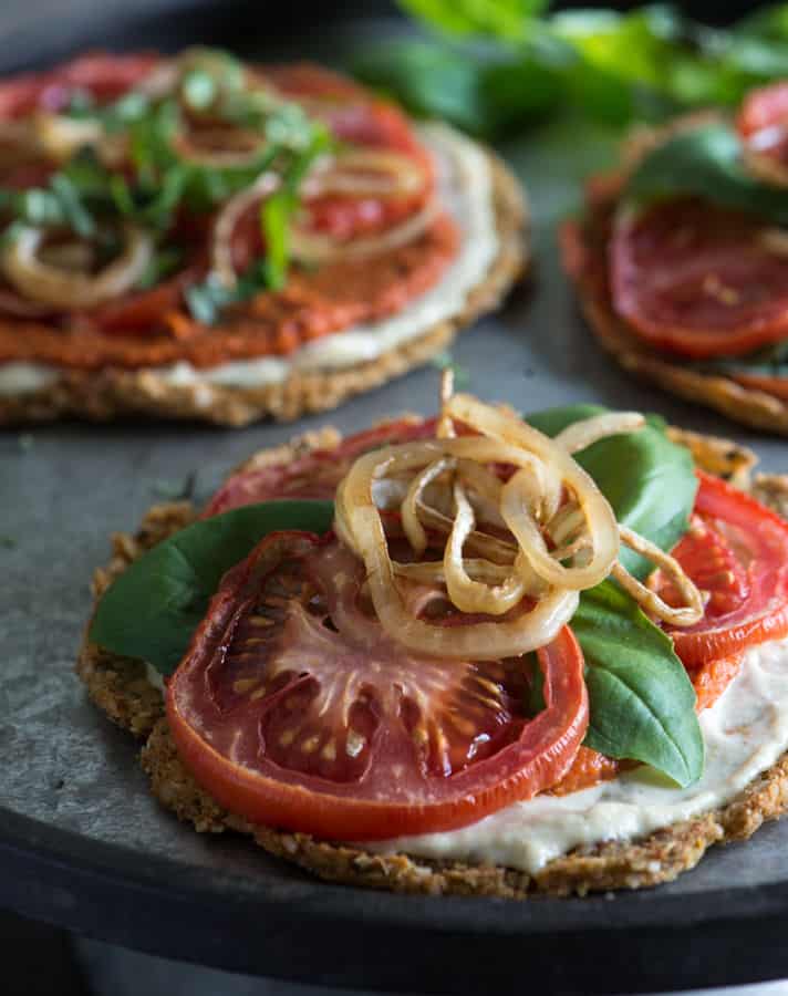 Raw Cauliflower Crust Pizza