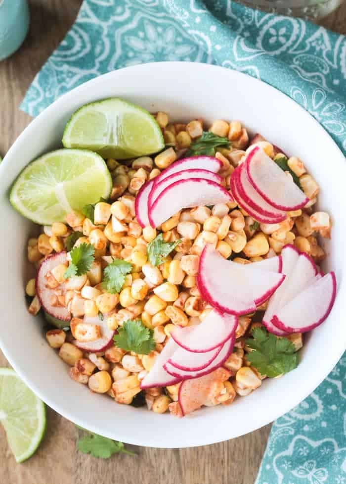 Raw Corn Radish Salad