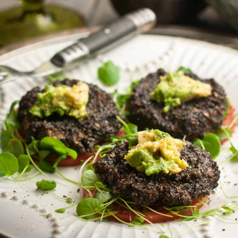 Raw Food Sweet Potato Mushroom Sliders