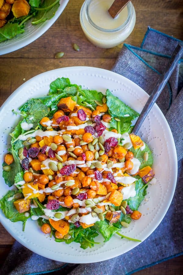Roasted Butternut Squash and Sweet Chili Chickpea Salad