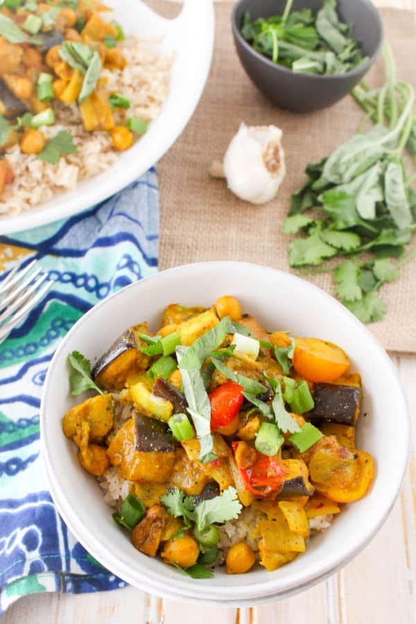 Roasted Eggplant Coconut Curry