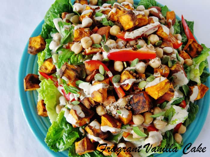 Roasted Sweet Potato And Chickpea Salad