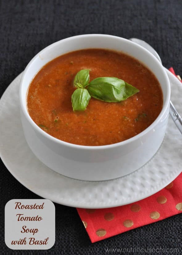 Roasted Tomato Soup with Basil (Gluten-Free)