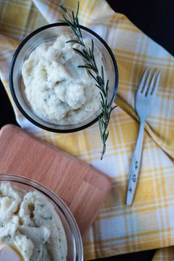 Rosemary and Garlic Cauliflower Mash