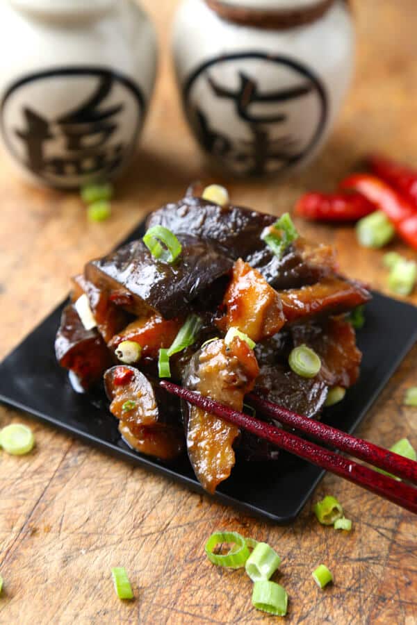 Sauteed Eggplant with Spicy Miso Sauce